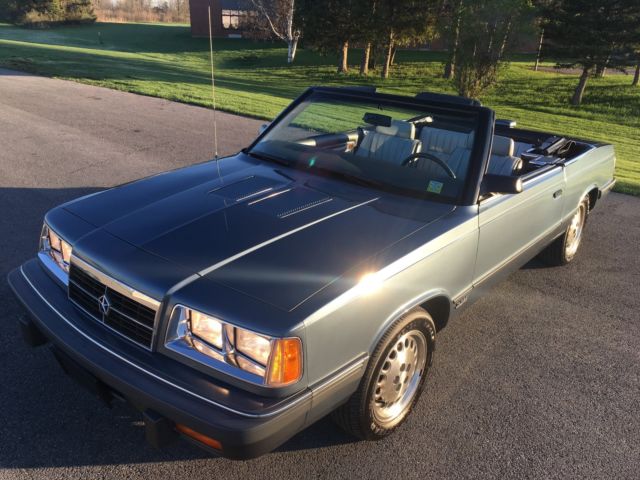 1986 GUNMETAL GRAY Dodge 600 ES Convertible