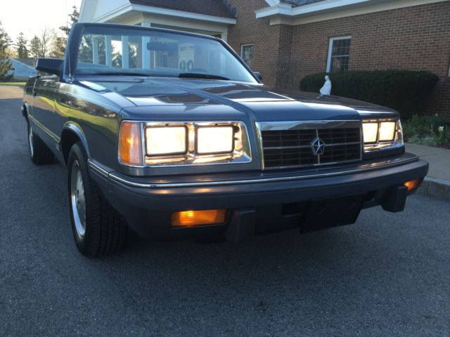1986 GUNMETAL GRAY Dodge 600 ES Convertible