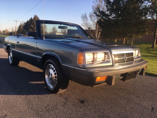 1986 GUNMETAL GRAY Dodge 600 ES Convertible