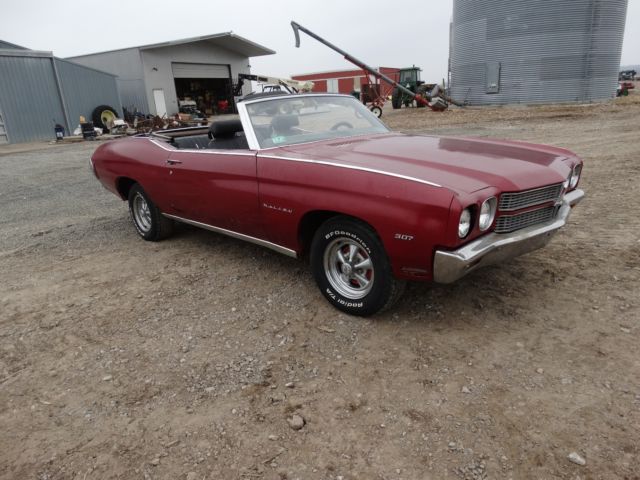 1970 Red Chevrolet Chevelle Convertible