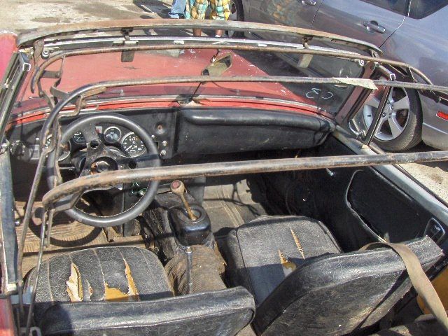 1963 Burgundy Austin Healey Sprite Convertible