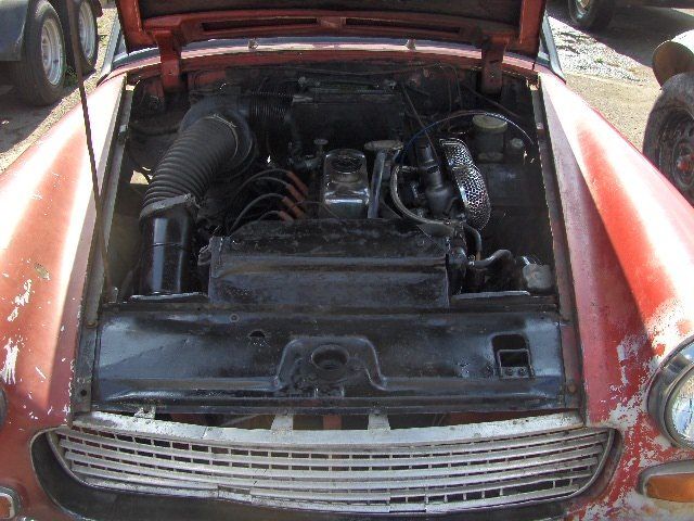 1963 Burgundy Austin Healey Sprite Convertible