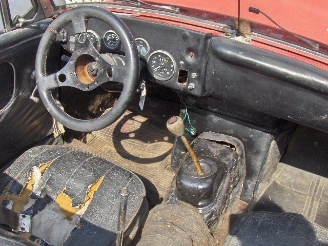 1963 Burgundy Austin Healey Sprite Convertible