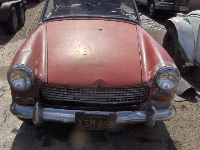1963 Burgundy Austin Healey Sprite Convertible