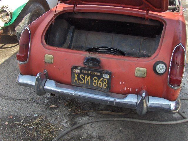 1963 Burgundy Austin Healey Sprite Convertible