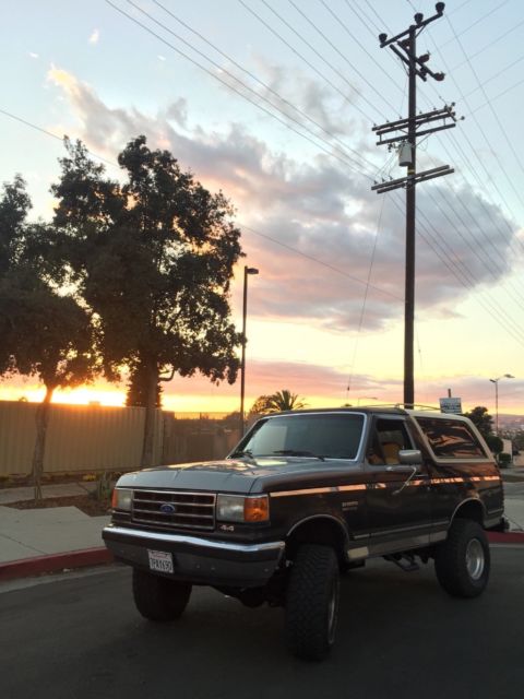 1989 Blue Ford Bronco SUV