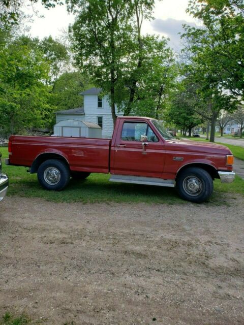 1987 Dark red Ford F-250 regular cab  truck