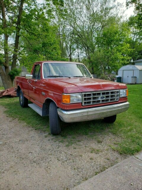 1987 Dark red Ford F-250 regular cab  truck