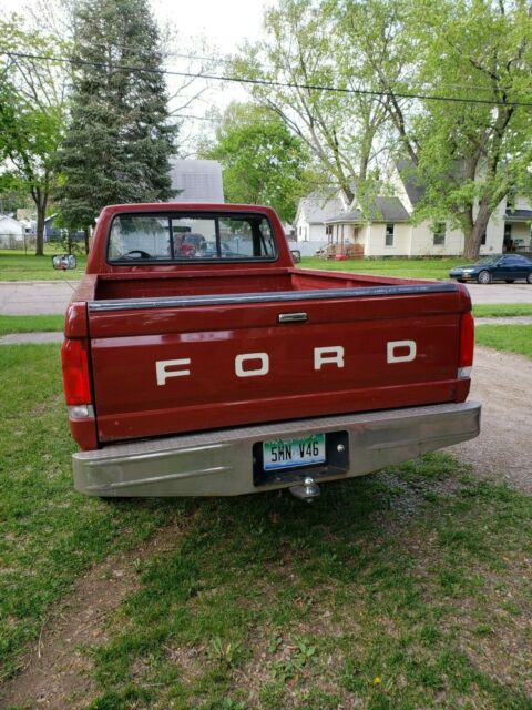1987 Dark red Ford F-250 regular cab  truck