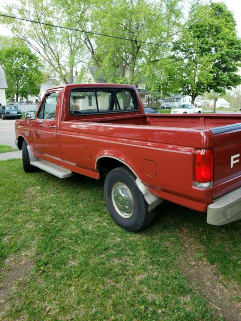 1987 Dark red Ford F-250 regular cab  truck