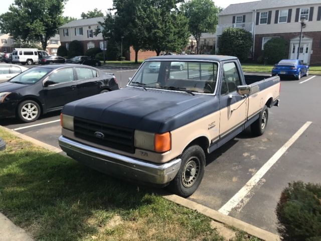 1987 Blue Ford F-150 Standard Cab Pickup