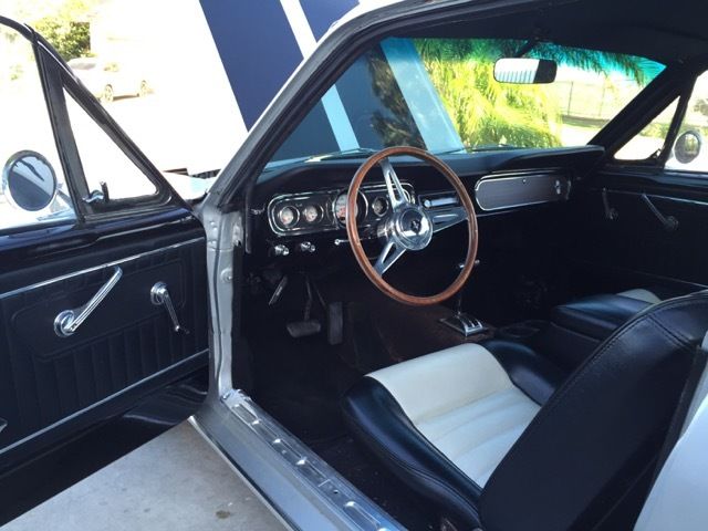 1965 Silver with black stripes Ford Mustang Coupe