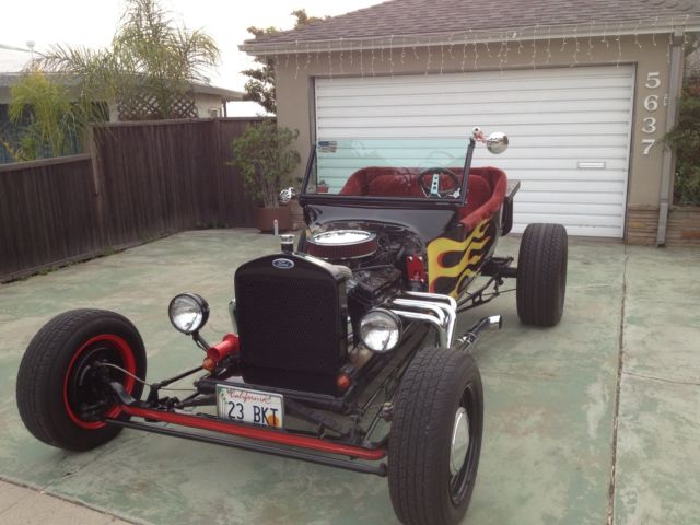 1923 Black w/ Flames Ford Model T Convertible