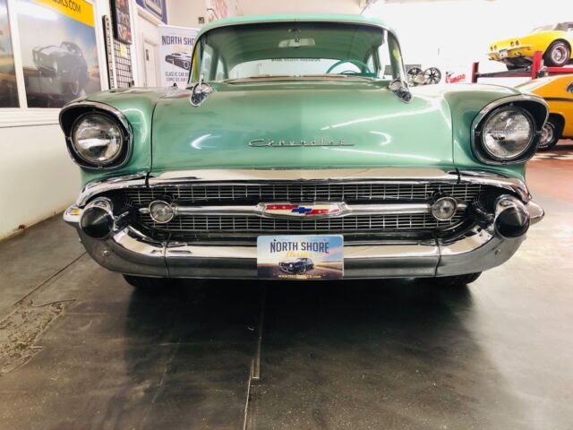 1957 Green Chevrolet Bel Air/150/210 2 Door
