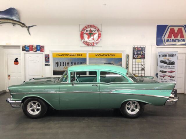 1957 Green Chevrolet Bel Air/150/210 2 Door
