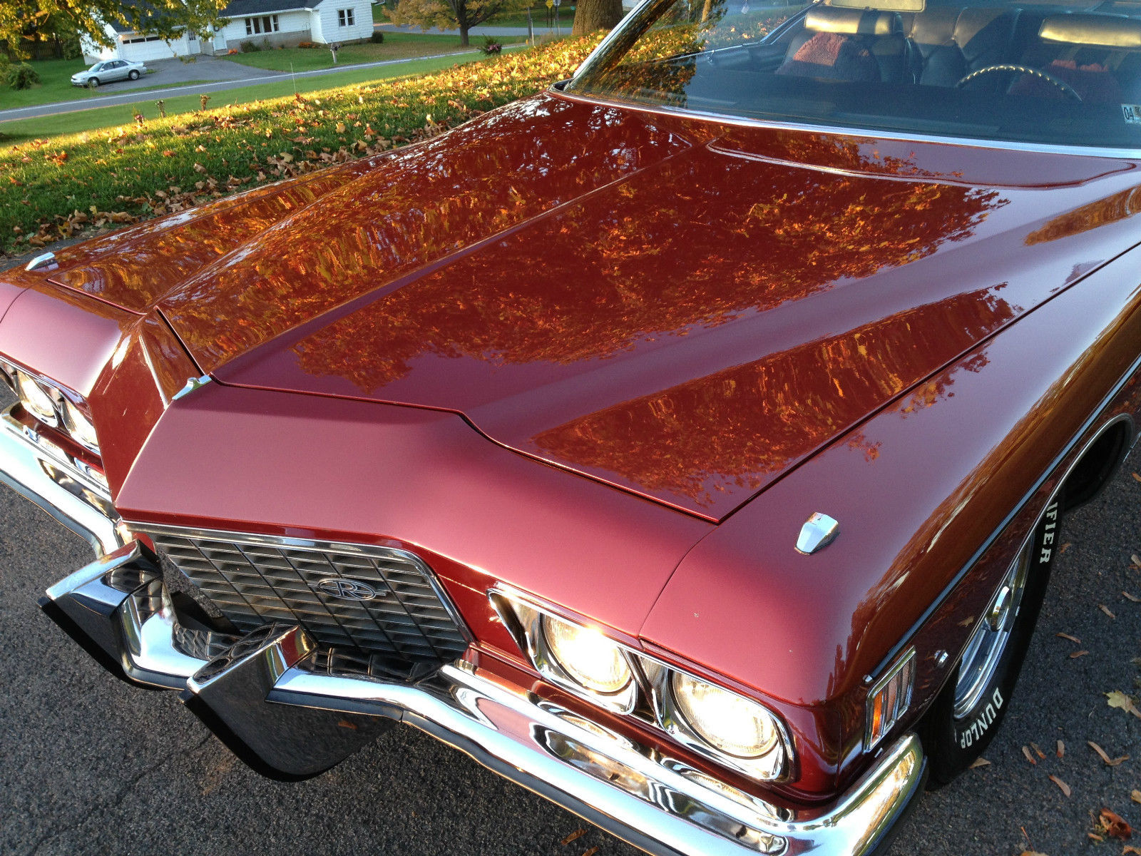 1972 Maroon Buick Riviera Coupe