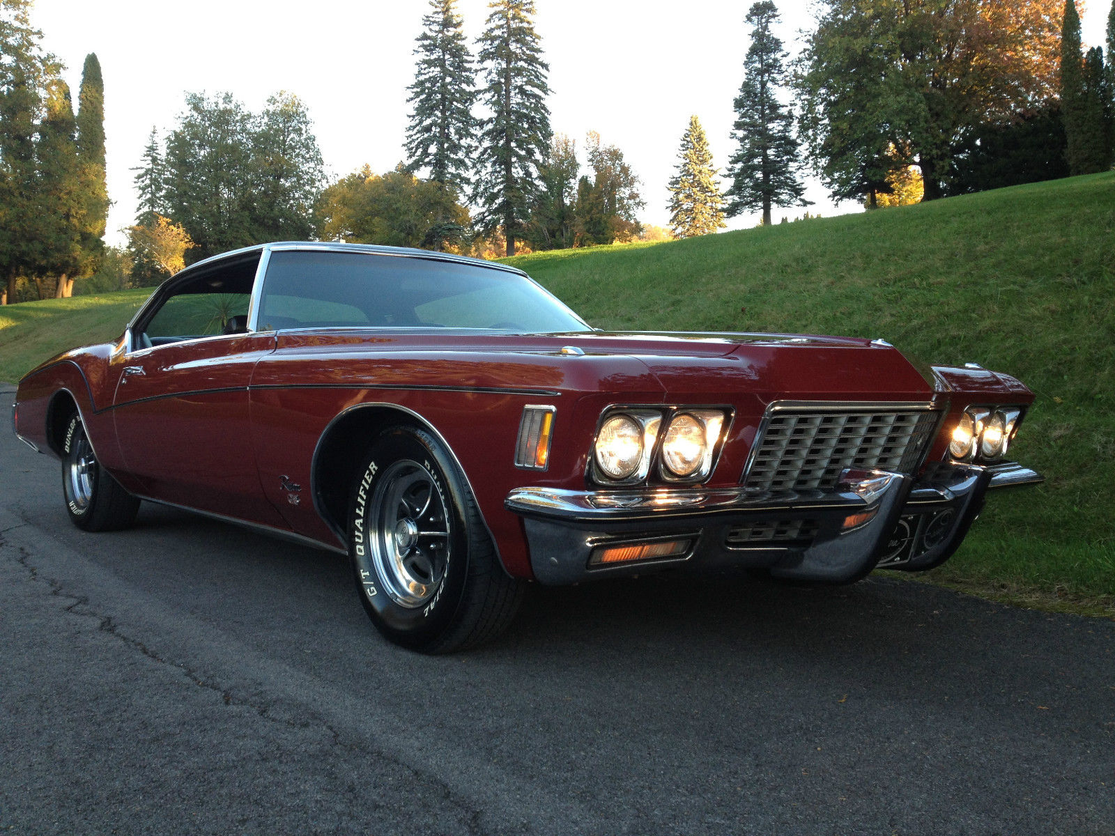 1972 Maroon Buick Riviera Coupe