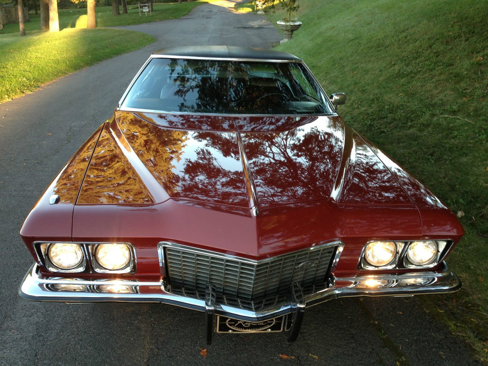 1972 Maroon Buick Riviera Coupe