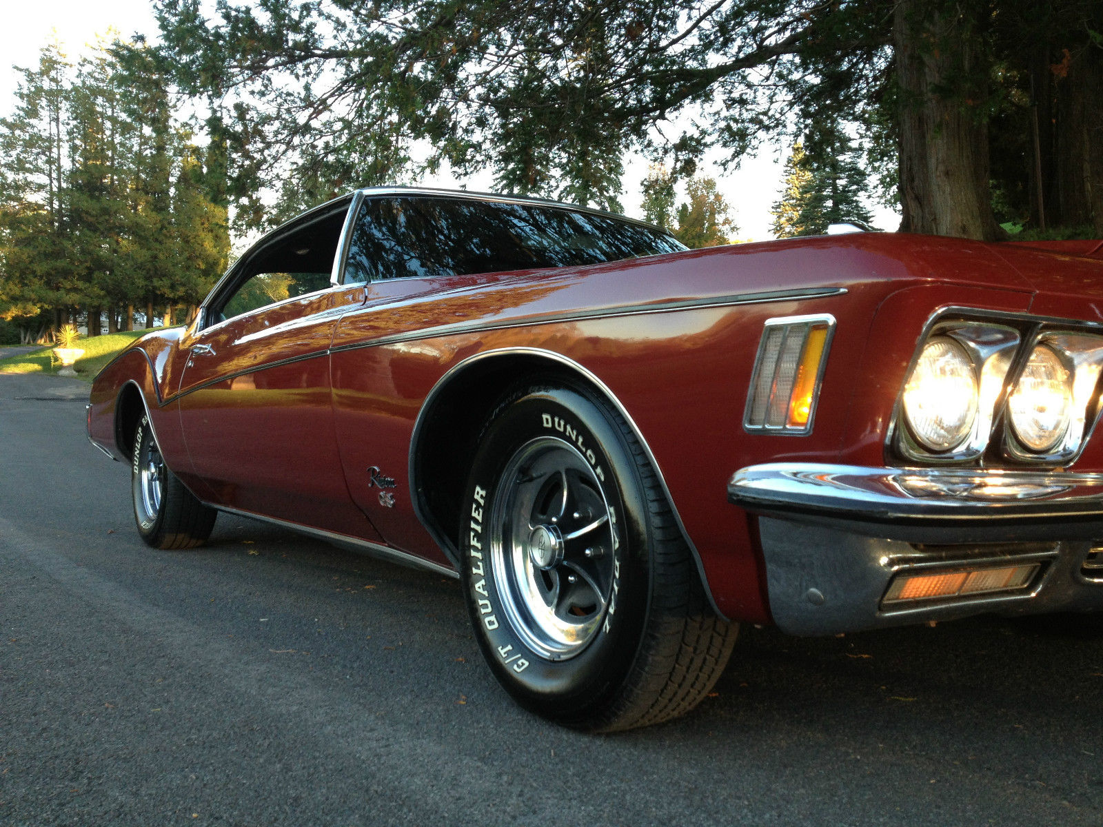 1972 Maroon Buick Riviera Coupe
