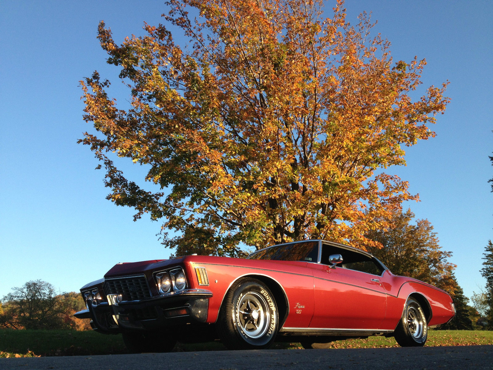 1972 Maroon Buick Riviera Coupe