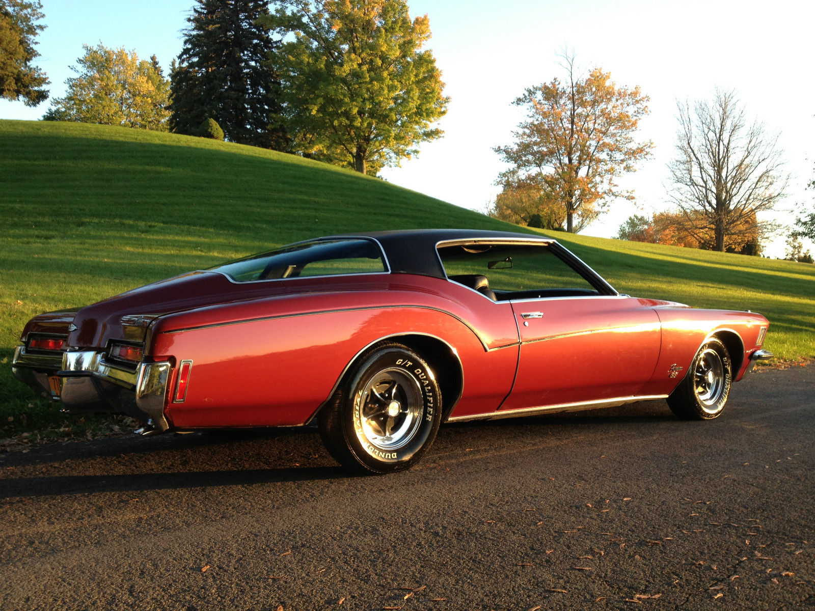 1972 Maroon Buick Riviera Coupe