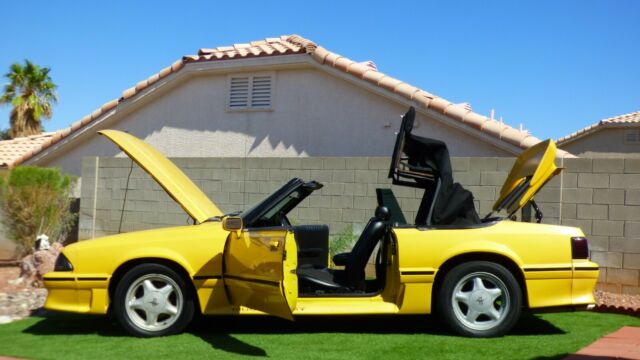 1993 Yellow Ford Mustang Convertible