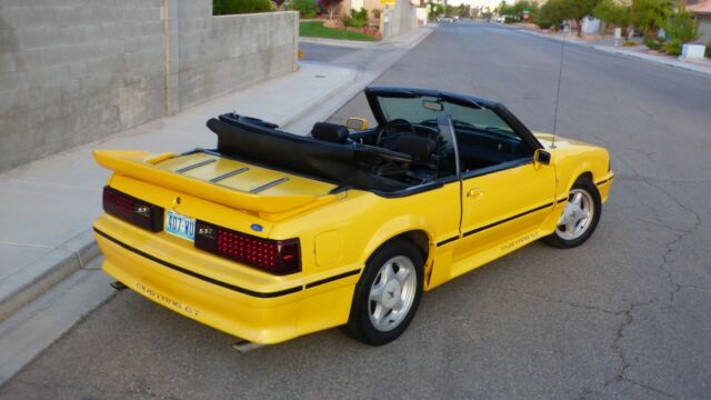 1993 Yellow Ford Mustang Convertible