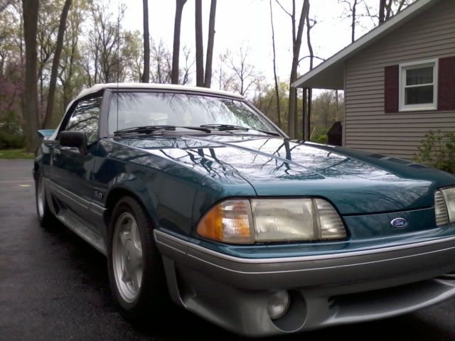 1993 Teal Ford Mustang Convertible