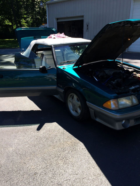 1993 Teal Ford Mustang Convertible