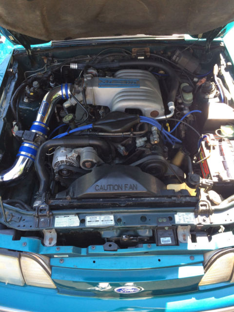 1993 Teal Ford Mustang Convertible