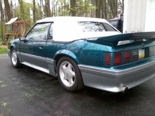 1993 Teal Ford Mustang Convertible