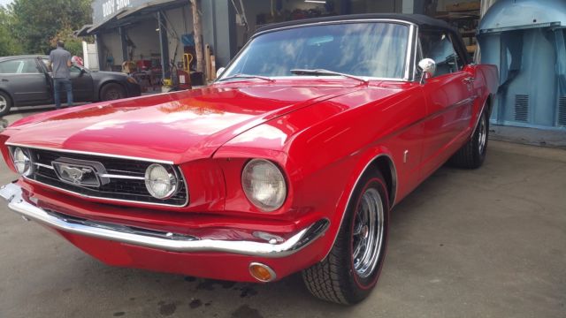 1966 Red Ford Mustang Convertible