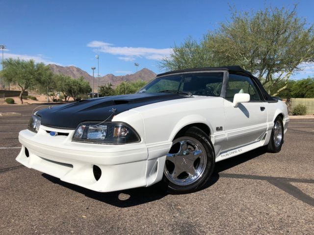 1991 White Ford Mustang Convertible