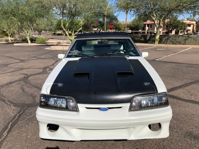 1991 White Ford Mustang Convertible