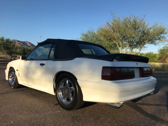 1991 White Ford Mustang Convertible