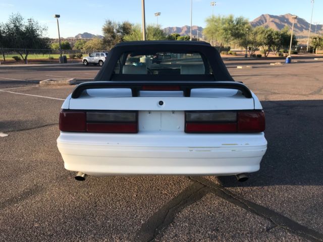 1991 White Ford Mustang Convertible