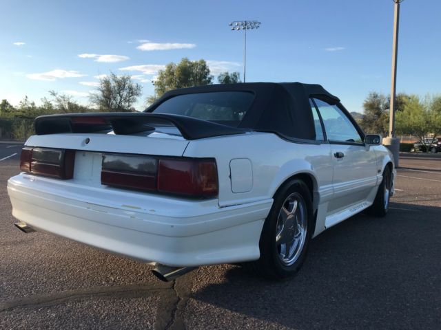 1991 White Ford Mustang Convertible