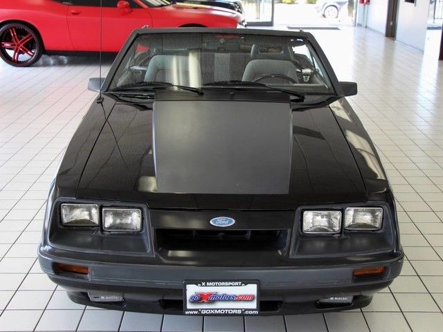 1986 Black Ford Mustang Convertible
