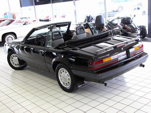 1986 Black Ford Mustang Convertible