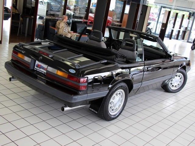 1986 Black Ford Mustang Convertible