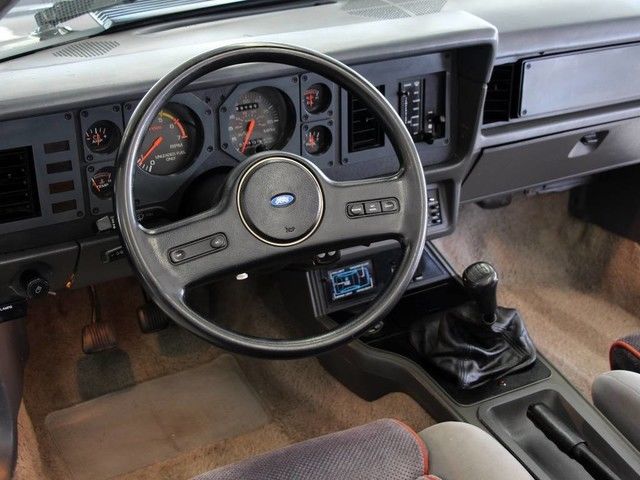 1986 Black Ford Mustang Convertible