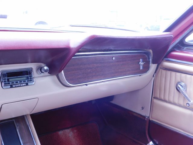 1966 Burgundy Ford Mustang Convertible