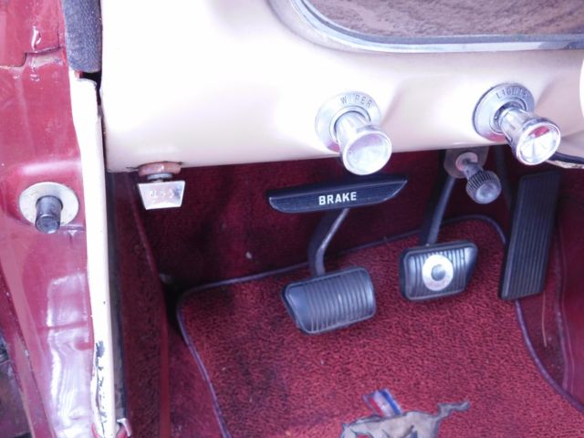 1966 Burgundy Ford Mustang Convertible