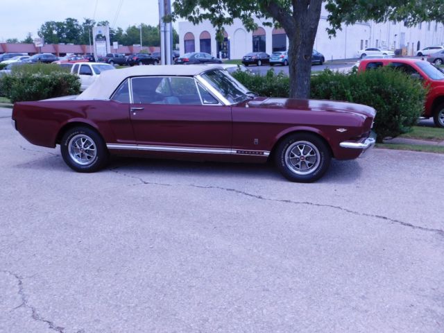 1966 Burgundy Ford Mustang Convertible