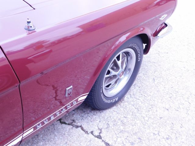 1966 Burgundy Ford Mustang Convertible
