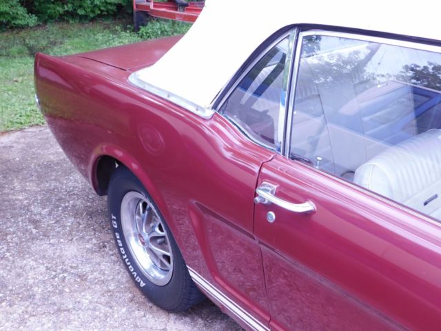 1966 Burgundy Ford Mustang Convertible