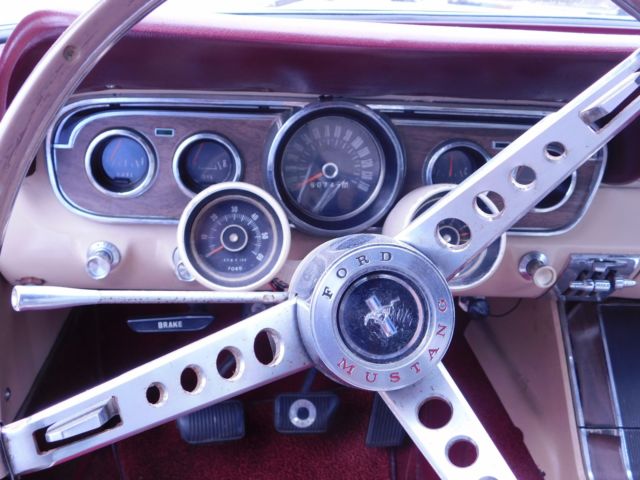 1966 Burgundy Ford Mustang Convertible
