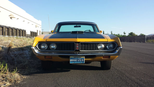 1971 medium goldenrod yellow Ford Ranchero truck car el camino ranchero