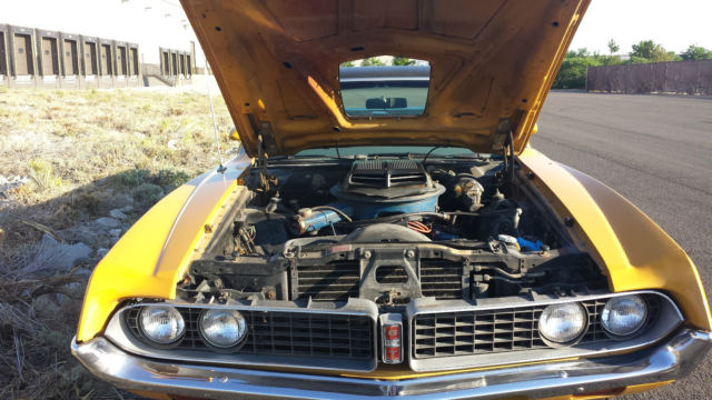 1971 medium goldenrod yellow Ford Ranchero truck car el camino ranchero