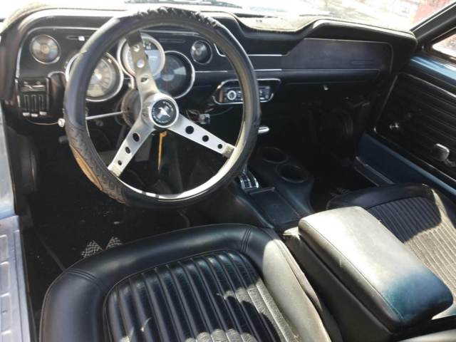 1968 Ice Blue w/black racing stripe Ford Mustang GT w/Shelby Body Kit